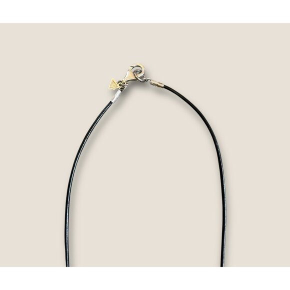 Silpada Sterling Silver & Leather Necklace With Circle Pendant - Picture 3 of 4